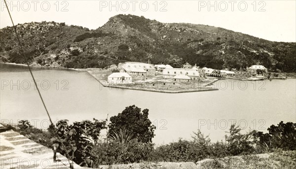 Former Royal Navy dockyard, Antigua. A historic dockyard in English Harbour, used by the British Royal Navy as their Caribbean base from the early 18th century until 1899. It has since been renamed Nelson's Dockyard in honour of Admiral Horatio Nelson, who frequented the area from 1784-87. Antigua, circa 1931. Antigua and Barbuda, Caribbean, North America .