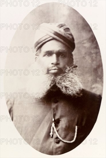 The Raja of Nilambur. Studio portrait of the Raja of Nilambur. Nilambur, Malabar District (Kerala), India, circa 1908., Kerala, India, Southern Asia, Asia.