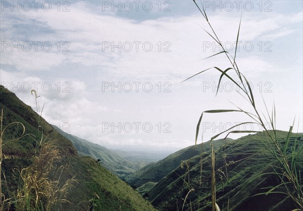 Wasa Valley looking north'. View of the Wasa Valley, looking north, in the traditional kingdom of Toro. West Uganda, 1955., West (Uganda), Uganda, Eastern Africa, Africa.