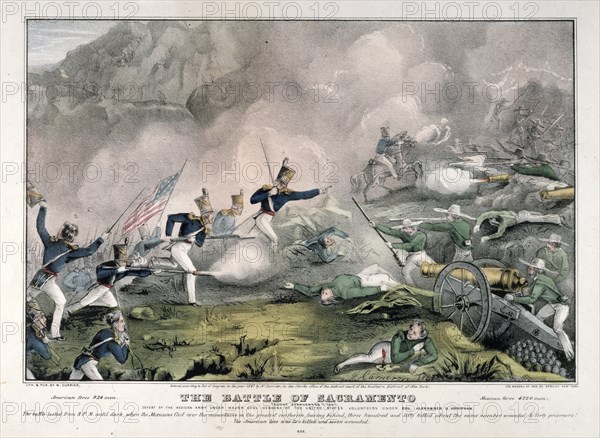 The Battle of Sacramento 1847. Created by Nathaniel Currier