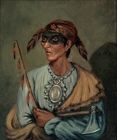 Portrait of Me-No-Quet, 1827. Created by Lewis, James Otto, 1799-1858