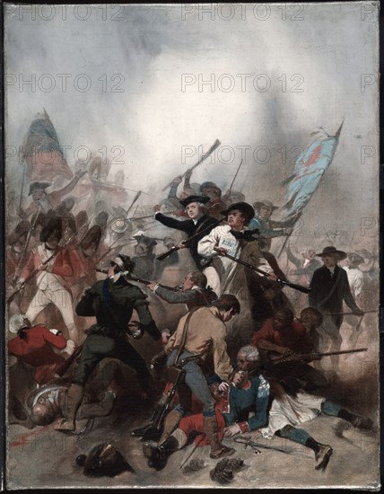 Battle of Bunker Hill, 1775.  Created by Chappel, Alonzo, 1828-1887