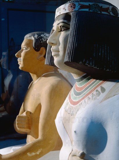 Statues of Prince Rahotep and his wife Nofret