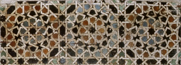 Geometric tile mosaic from the now destroyed madrasa founded by the Ziyanid sultan Abu Tashfin at Tlemcen