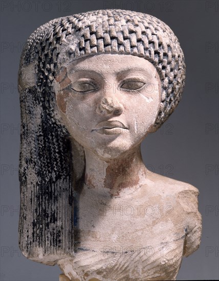 Bust of a young woman possibly a daughter of Akhenaten or an Amarna ...