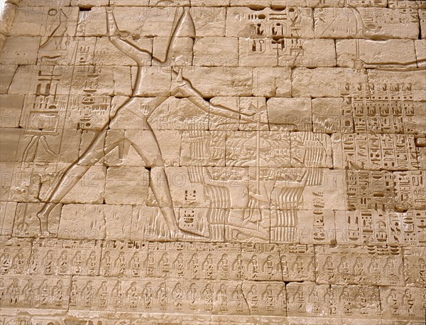 Relief from Ramessess III mortuary temple