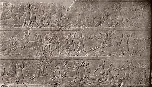 Stone relief from the palace of Ashurbanipal