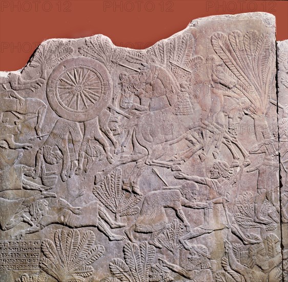 Stone relief from the palace of Ashurbanipal