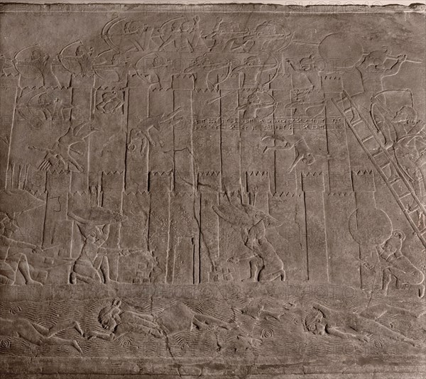 Stone relief from the palace of Ashurbanipal