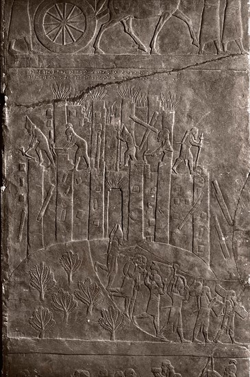 Stone relief from the palace of Ashurbanipal