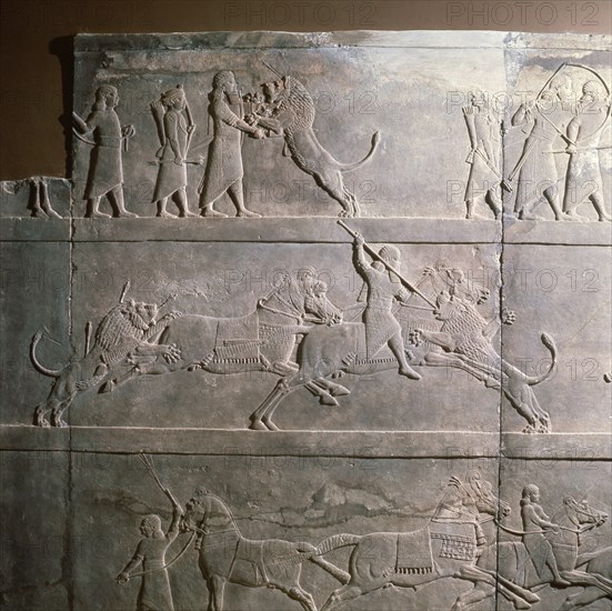 Stone relief from the palace of Ashurbanipal