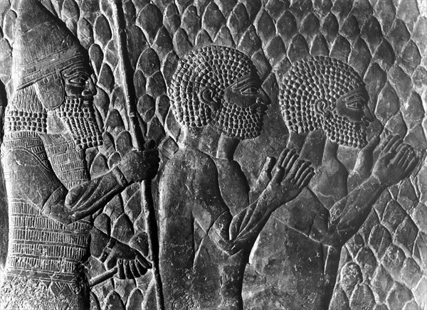 Stone relief from the palace of Sennacherib