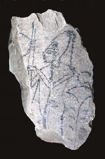 Ostracon depicting a Syrian woman