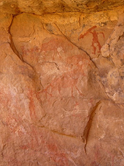 Rock painting of a human