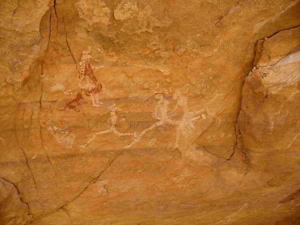 Rock painting of a humans