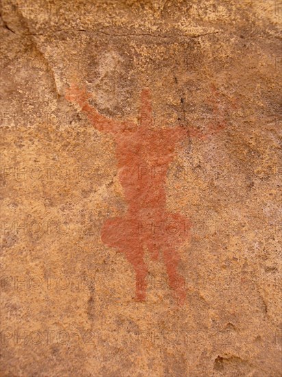Rock painting of a human