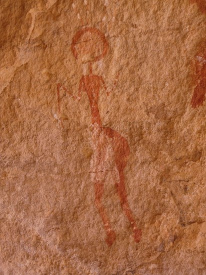 Rock painting of a human