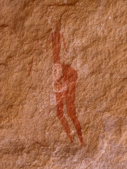 Rock painting of a human