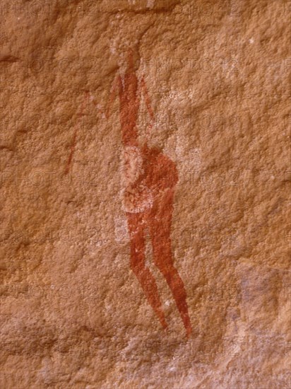 Rock painting of a human