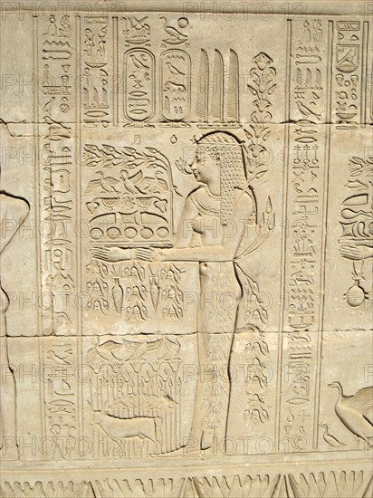 Carved relief on the outer wall of the structure which houses the Hall of the Ennead and The Sanctuary