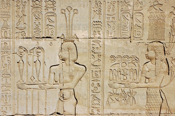 Carved relief on the outer wall of the structure which houses the Hall of the Ennead and The Sanctuary