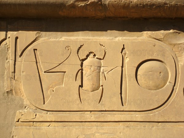 Relief from the White Chapel of Sesostris I, with cartouche