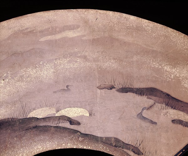 Tosa style fan (detail)