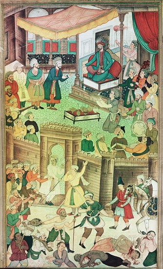 A 16th century illustration of a 14th century Persian story The History of the Mongols