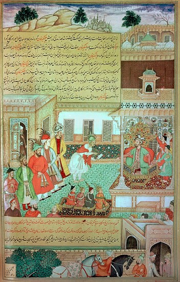 A 16th century illustration of a 14th century Persian story The History of the Mongols