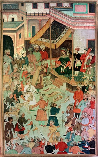 A 16th century illustration of a 14th century Persian story The History of the Mongols