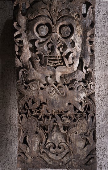 Carved panel, originally from a funerary edifice