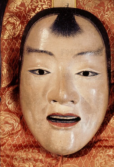 Noh mask of a young monk