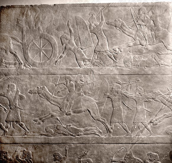 Stone relief from the palace of Ashurbanipal