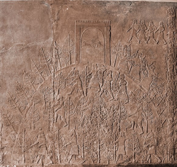 Stone relief from the palace of Ashurbanipal