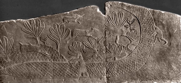 Stone relief from the palace of Ashurbanipal