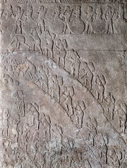 Stone relief from the palace of Sennacherib