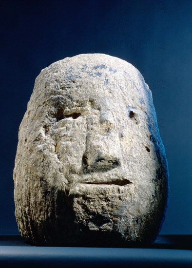 Celtic stone head from southwestern England