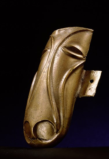 Chased bronze fitting representing a horses head