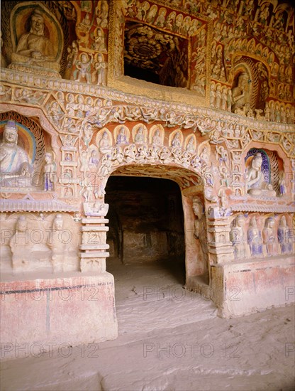 The oldest known example of the Buddhist art rock carving