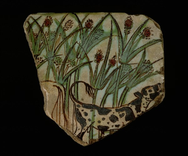 Tile fragment of calf in marshes