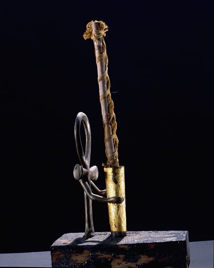 Bronze and wood candlesticks from the Tutankhamun burial