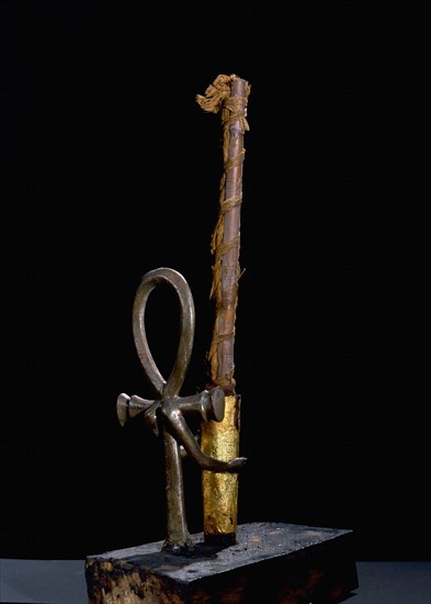 Bronze and wood candlesticks from the Tutankhamun burial