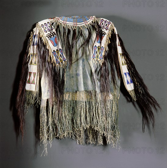 A richly decorated war costume