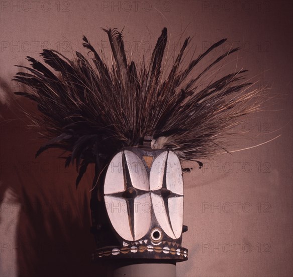 Mask representing a bush spirit used as an instrument of social control by the Bembe Alunga society