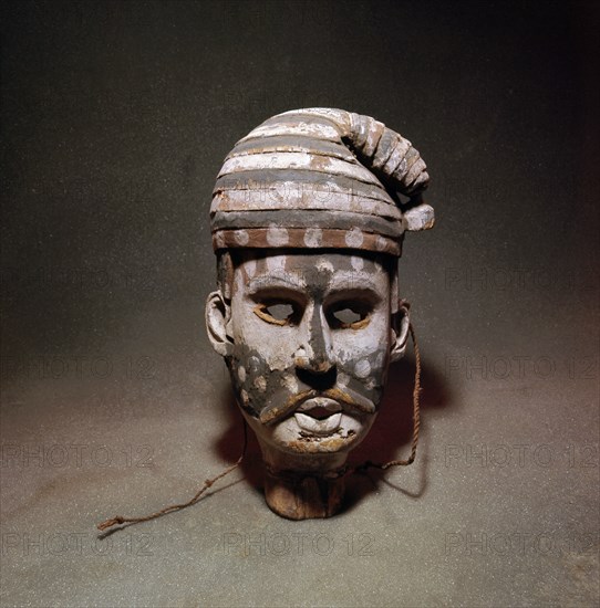 Mask representing a sailor, from the Portuguese colony of Cabinda, now part of DR Congo