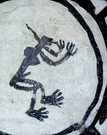 Pottery bowl decorated with a hermaphroditic monster