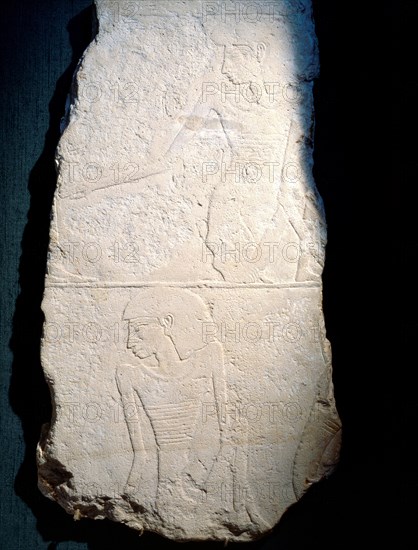 Detail of a fragment of a relief which is almost certainly from the causeway of Unas at Saqqara