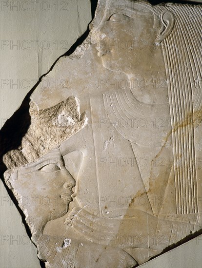 A detail of a relief from the temple of King Unas at Saqqara