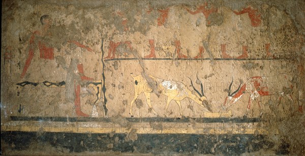 Detail of a painting from the tomb of Ity
