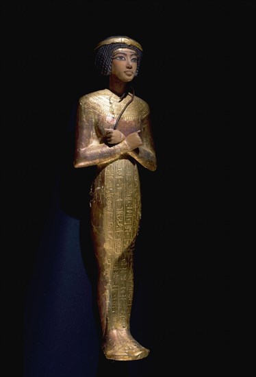 One of the many shabti from the tomb of Tutankhamun